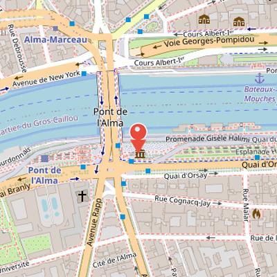 Map showing the location of Paris sewers in Paris