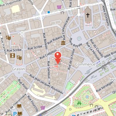 Map showing the location of Passage Pommeraye in Nantes