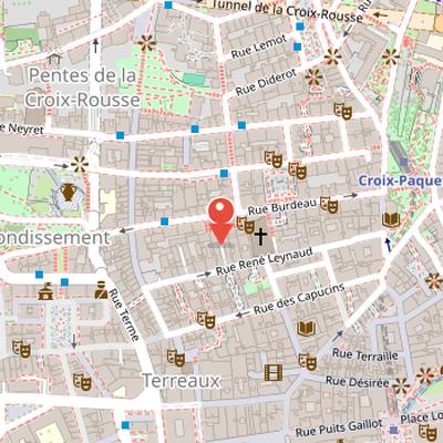 Map showing the location of Passage Thiaffait in Lyon