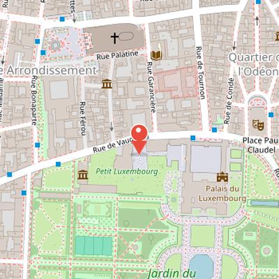 Map showing the location of Petit Luxembourg in Paris