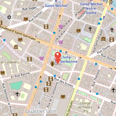 Map showing the location of Pillar of the Boatmen in Paris