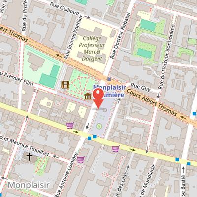 Map showing the location of Place Ambroise Courtois in Lyon