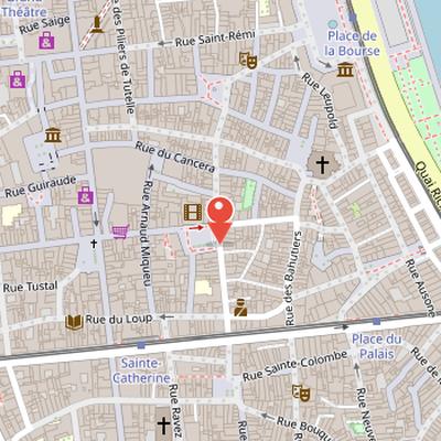 Map showing the location of Place Camille Jullian in Bordeaux