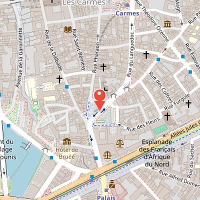 Map showing the location of Place du Salin in Toulouse