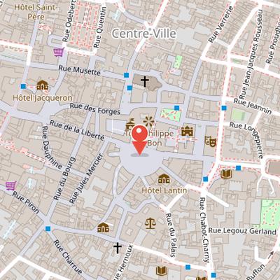 Map showing the location of Place Émile-Zola in Dijon