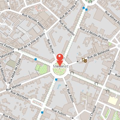 Map showing the location of Place Général-Mellinet in Nantes