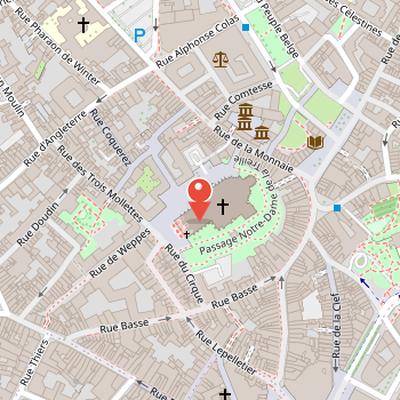 Map showing the location of Place Gilleson in Lille