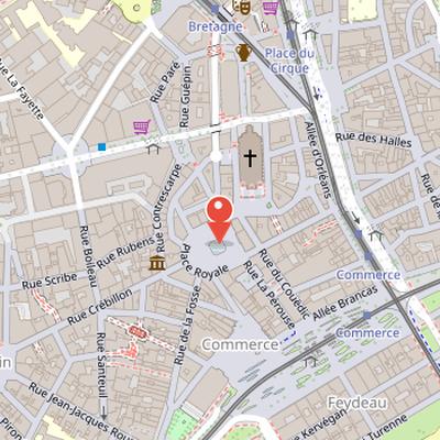 Map showing the location of Place Royale in Nantes