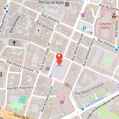 Map showing the location of Place Saint-Marc in Rouen