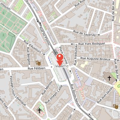 Map showing the location of Place Viarme in Nantes