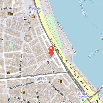 Map showing the location of Porte Cailhau in Bordeaux