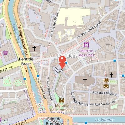 Map showing the location of Porte Mordelaise in Rennes