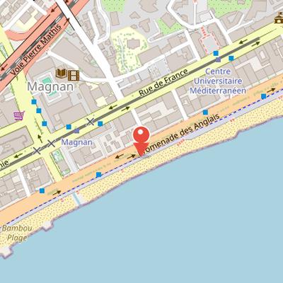 Map showing the location of Promenade des Anglais in Nice