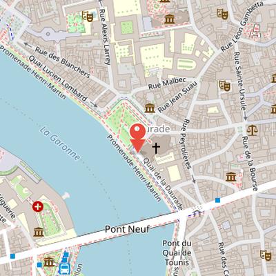 Map showing the location of Quai de la Daurade in Toulouse