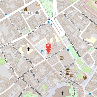 Map showing the location of Regional Conservatory of Lille in Lille