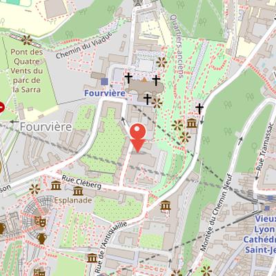 Map showing the location of Conservatoire de Lyon in Lyon