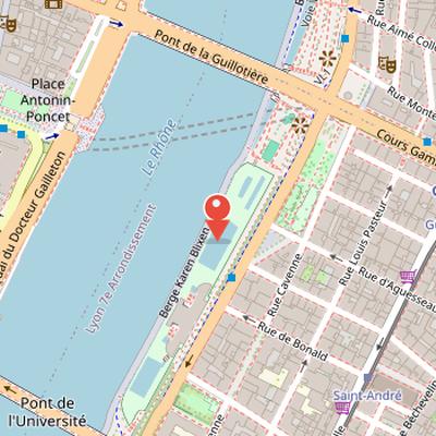 Map showing the location of Centre nautique Tony-Bertrand in Lyon