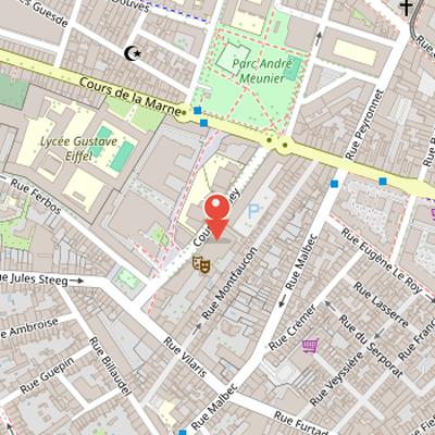Map showing the location of Rock School Barbey in Bordeaux