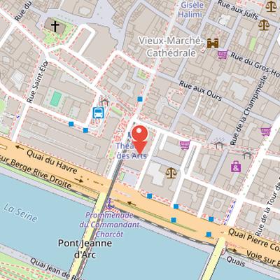 Map showing the location of Rouen Opera House in Rouen