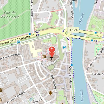 Map showing the location of Saint-Germain d’Auxerre in Auxerre