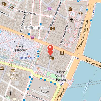 Map showing the location of Rue des Marronniers in Lyon