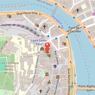 Map showing the location of Rue Juiverie in Lyon