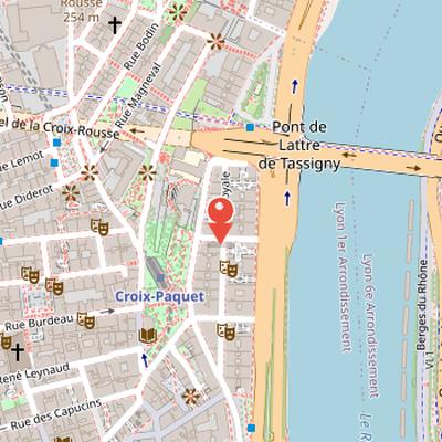 Map showing the location of Rue Royale in Lyon
