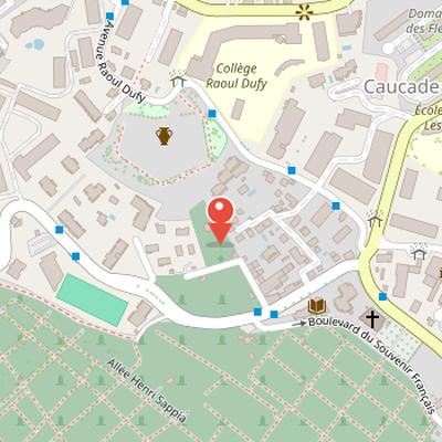 Map showing the location of Russian Cemetery in Nice in Nice