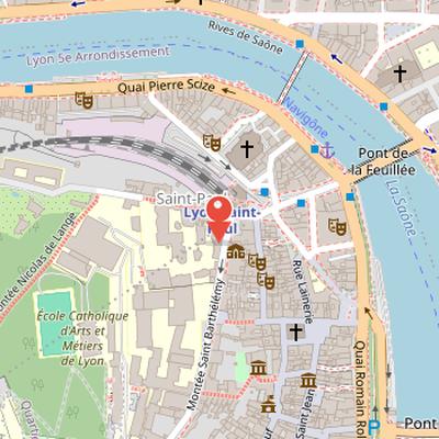 Map showing the location of Sainte-Marie Lyon in Lyon