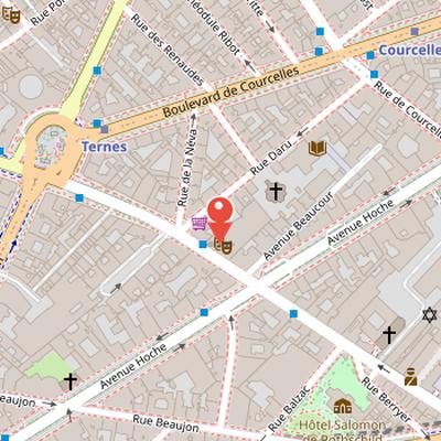 Map showing the location of Salle Pleyel in Paris