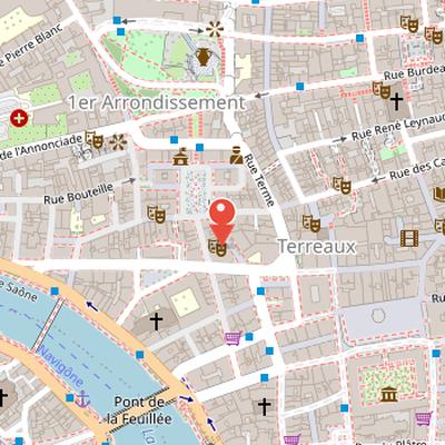 Map showing the location of Salle Rameau in Lyon