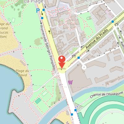 Map showing the location of Statue of David in Marseille