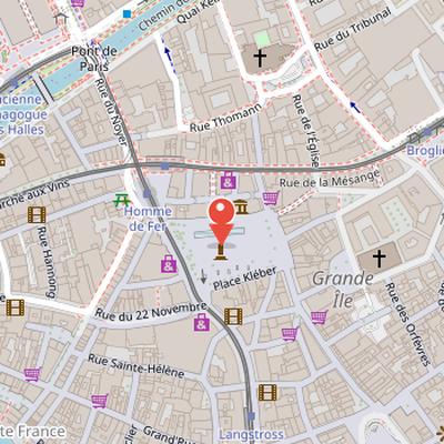 Map showing the location of Statue of Jean-Baptiste Kléber in Strasbourg