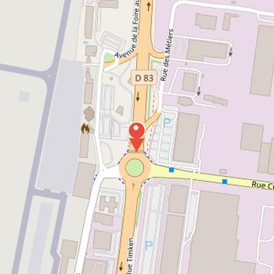 Map showing the location of Statue of Liberty in Colmar in Colmar