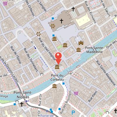 Map showing the location of Strasbourg Historical Museum in Strasbourg