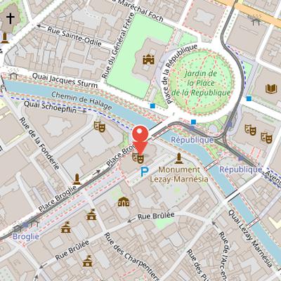 Map showing the location of Strasbourg Opera House in Strasbourg