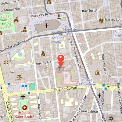 Map showing the location of Temple du Hâ in Bordeaux