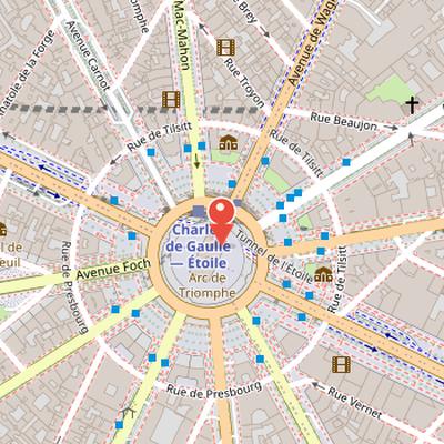 Map showing the location of La Marseillaise in Paris