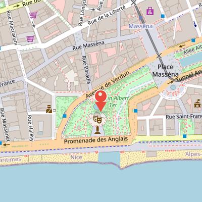 Map showing the location of Théâtre de verdure de Nice in Nice