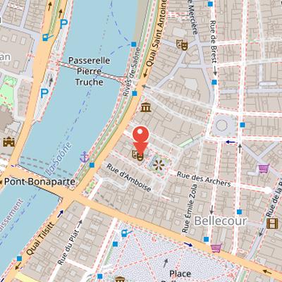 Map showing the location of Théâtre des Célestins in Lyon
