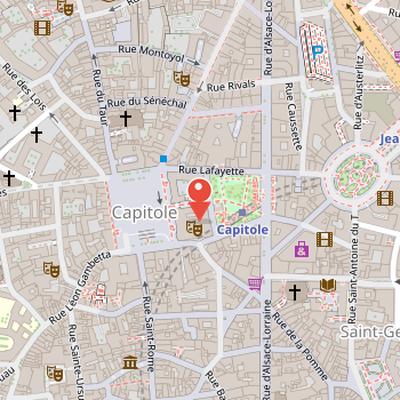 Map showing the location of Théâtre du Capitole in Toulouse