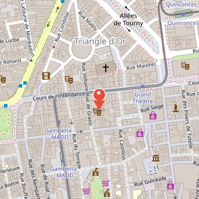 Map showing the location of Théâtre Femina in Bordeaux