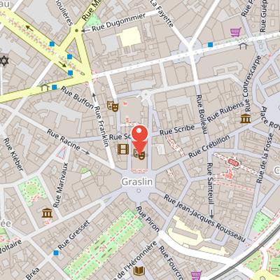 Map showing the location of Théâtre Graslin in Nantes