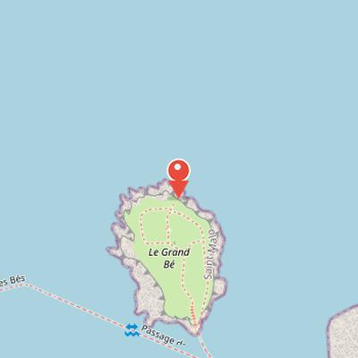 Map showing the location of Tomb of Chateaubriand in Saint-Malo