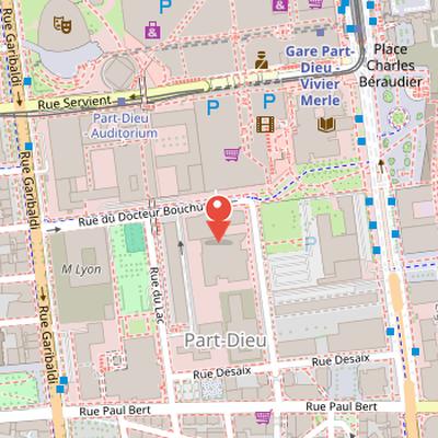 Map showing the location of Tour Silex 2 in Lyon