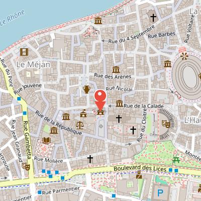 Map showing the location of Town Hall of Arles in Arles