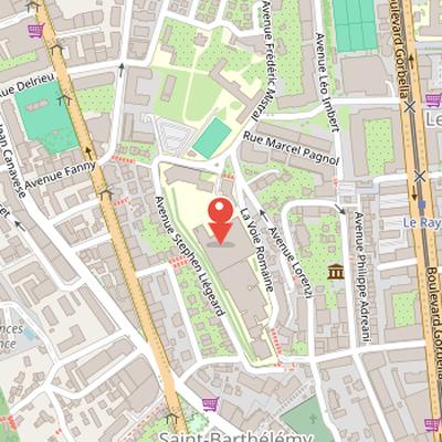 Map showing the location of Villa Arson in Nice