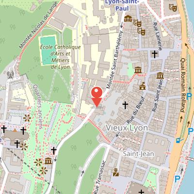 Map showing the location of Villa Florentine in Lyon