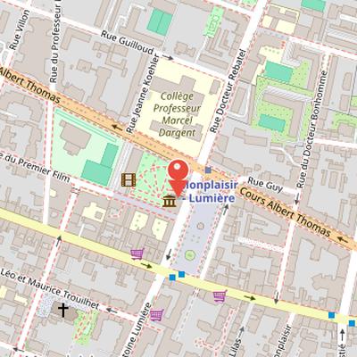 Map showing the location of Villa Lumière in Lyon