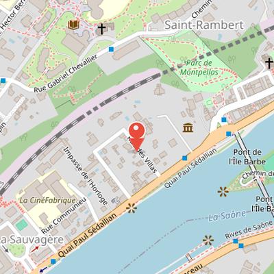 Map showing the location of Villa Tony Garnier in Lyon